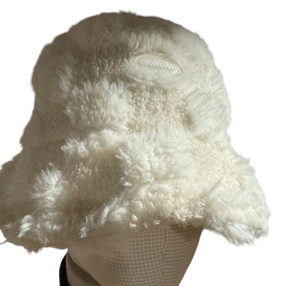 Fur Furry Fuzzy Teddy Bear Patchwork Immune Bucket Hat - Picture 4 of 8